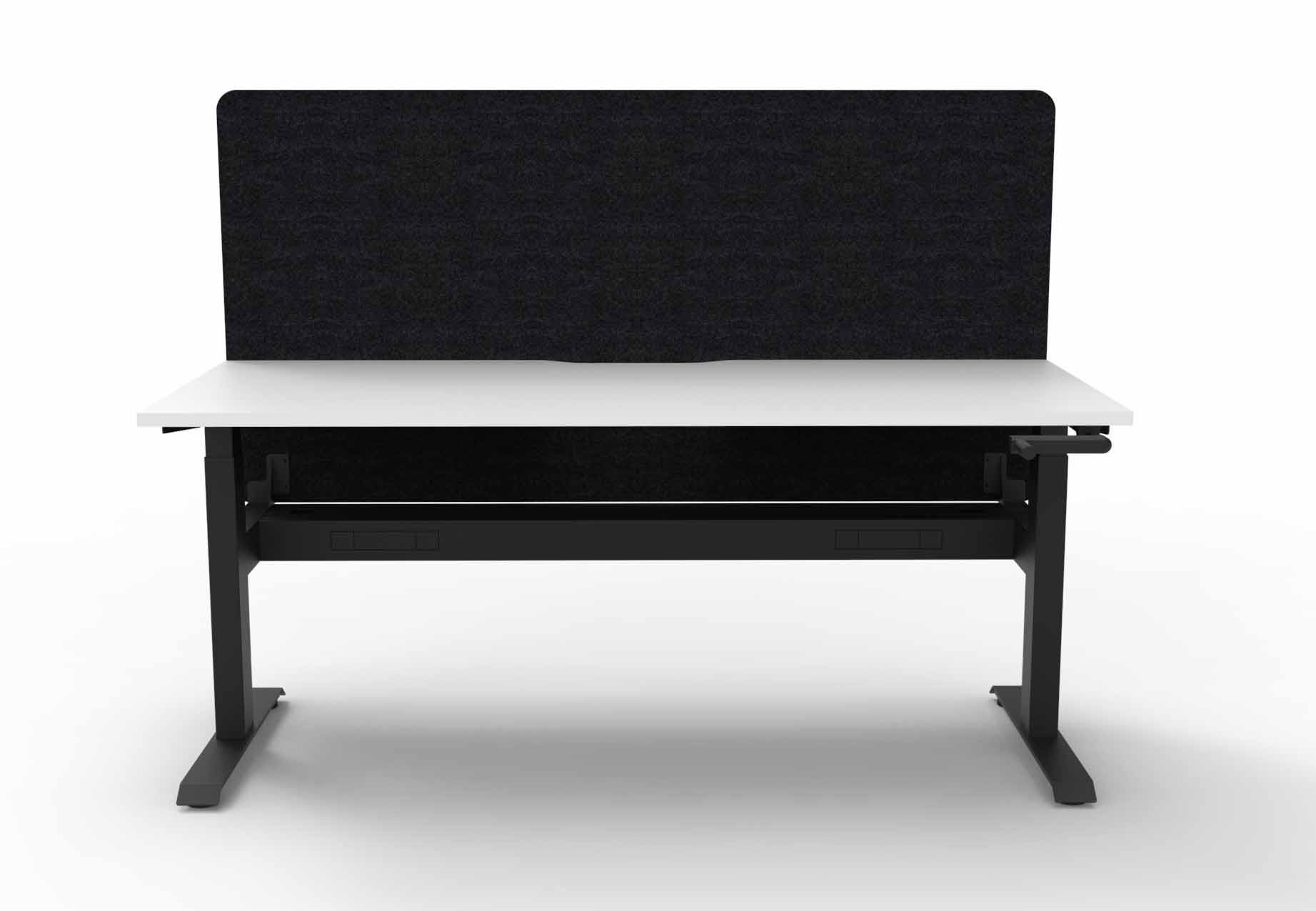 Boost Crank Single Sided Workstation with Cable Tray and Eco Screen